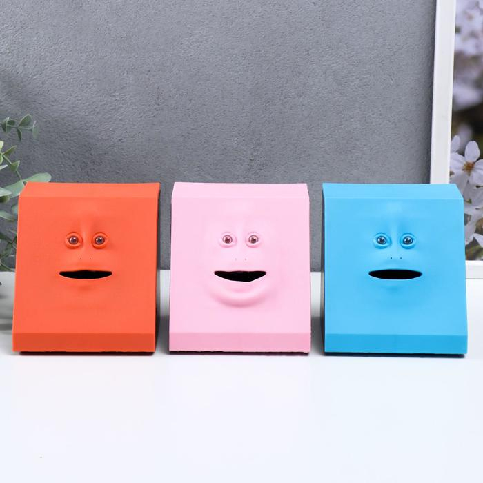 Копилка пластик "Жующая мордочка"МИКС 9,5х8,5х9,5 см