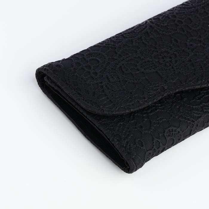 Кошелёк женский на магните, цвет чёрный Кошелёк женский на магните, цвет чёрный