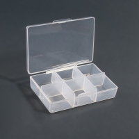 Органайзер для декора, 6 ячеек, 9 × 6 × 2 см, цвет прозрачный Органайзер для декора, 6 ячеек, 9 × 6 × 2 см, цвет прозрачный