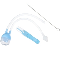 Набор по уходу за ребенком, 3 предмета: аспиратор, ершик, пинцет, цвет голубой Набор по уходу за ребенком, 3 предмета: аспиратор, ершик, пинцет, цвет голубой