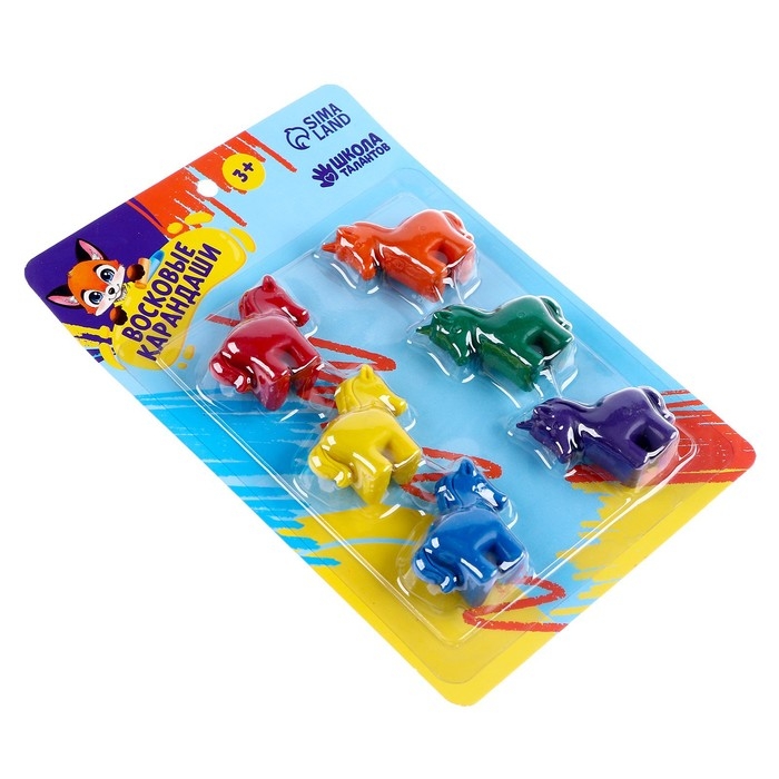 Восковые карандаши «Единорог», набор 6 цветов Восковые карандаши «Единорог», набор 6 цветов