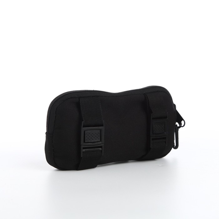 Рюкзак школьный из текстиля на молнии, 3 кармана, сумка, держатель для чемодана, цвет чёрный