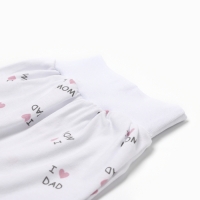 Штанишки детские "Антошка", цвет белый/папа, рост 68 см