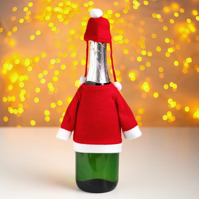 Одежда на бутылку &laquo;Свитер&raquo;, с шапочкой