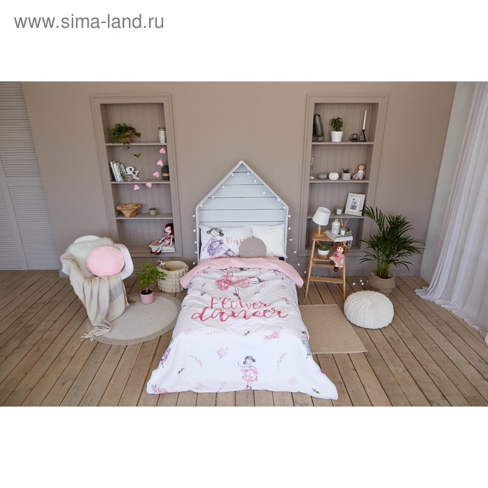 Постельное бельё &laquo;Этель&raquo; 1.5 сп Flower dancer 143х215 см, 150х214 см, 50х70 см -1 шт,100% хлопок, бязь