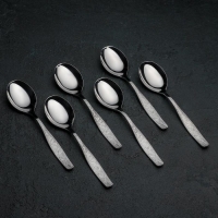 Ложка десертная «Уралочка», длина 16 см, толщина 2 мм, цвет серебряный Ложка десертная «Уралочка», длина 16 см, толщина 2 мм, цвет серебряный