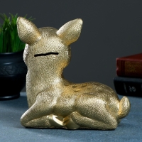 Копилка "Олененок" золотой 17х10х18см