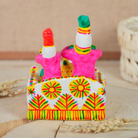 Филимоновская игрушка &laquo;Парочка на санях&raquo;