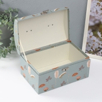 Шкатулка картон сундучок "Цветочный рисунок" набор 3 шт 26х18х16,5 24х16х14,5 22х14х12,7 см 102356 Шкатулка картон сундучок "Цветочный рисунок" набор 3 шт 26х18х16,5 24х16х14,5 22х14х12,7 см 102356