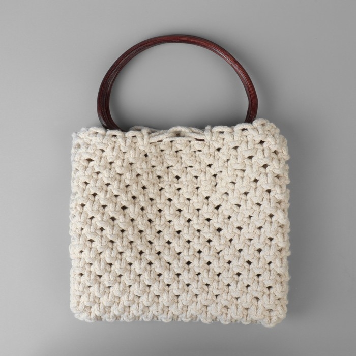 Ручки для сумки, 2 шт, бамбук, 17 &times; 13/15,5 &times; 11,5 см, цвет тёмно-коричневый