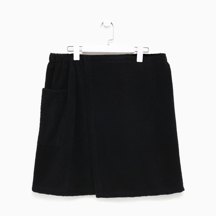 Полотенце банное Экономь и Я Полотенце банное Экономь и Я "Килт с карманом" 50х150 см, цвет чёрный, 100% хлопок, 320 г/м2