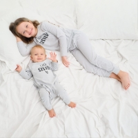 Комбинезон Крошка Я Sister, рост 68-74 см, серый