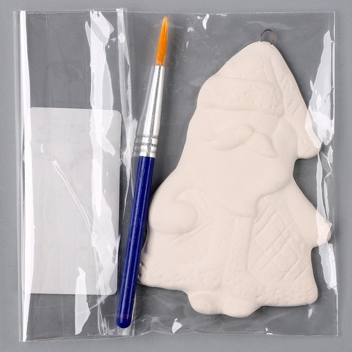 Новый год! Ёлочное украшение под раскраску &laquo;Дед мороз&raquo;, с подвесом