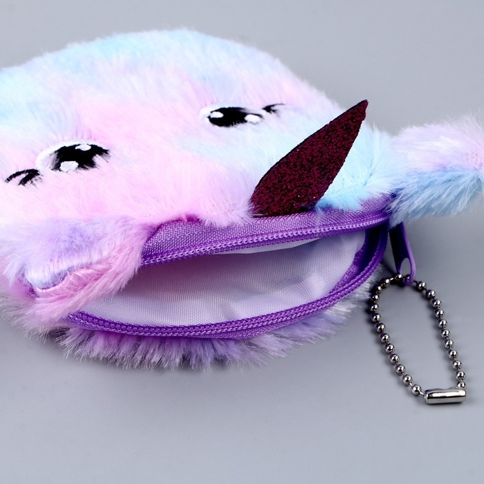 Детский кошелёк из плюша &laquo;Котики и единороги&raquo;, 11х11см, микс