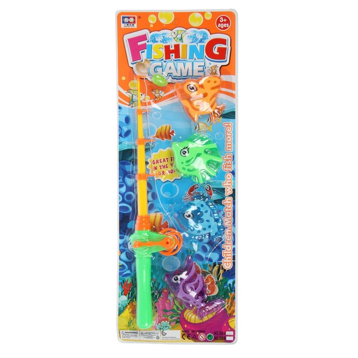 Рыбалка магнитная «Красивые рыбки»: 1 удочка, 4 рыбки, МИКС Рыбалка магнитная «Красивые рыбки»: 1 удочка, 4 рыбки, МИКС