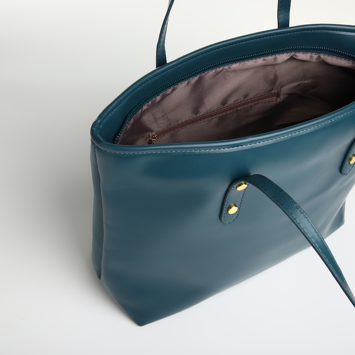 Сумка женская на молнии, цвет синий