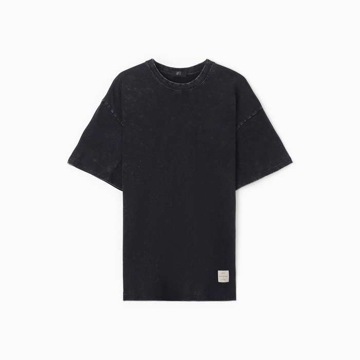 Футболка мужская MIST из вареного хлопка, цв. черный, р-р XL