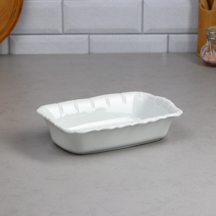 Форма для запекания, 1.1 л, прямоугольная, фарфор, Иран Форма для запекания, 1.1 л, прямоугольная, фарфор, Иран