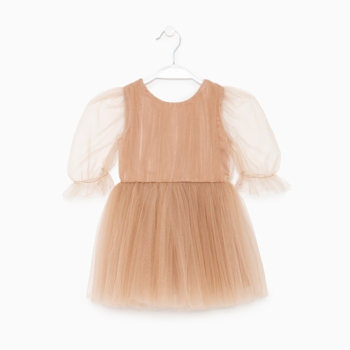 Платье для девочки нарядное KAFTAN, рост 134-140 см (36), бежевый