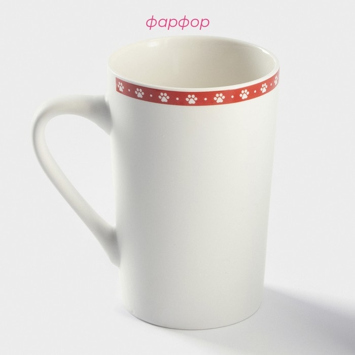 Кружка фарфоровая Доляна «Четверг - это маленькая пятница», 380 мл, цвет белый Кружка фарфоровая Доляна «Четверг - это маленькая пятница», 380 мл, цвет белый