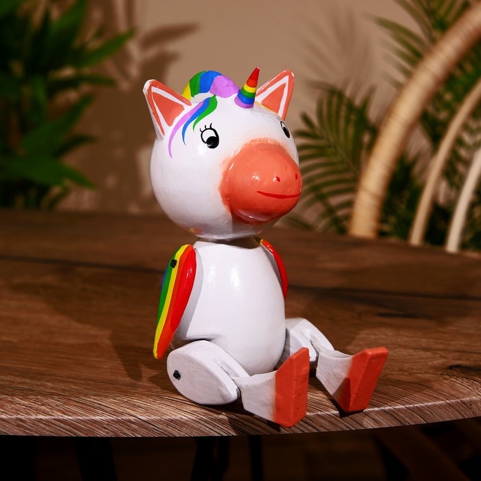 Сувенир Сувенир "Единорожик" висячие лапки, дерево 30 см