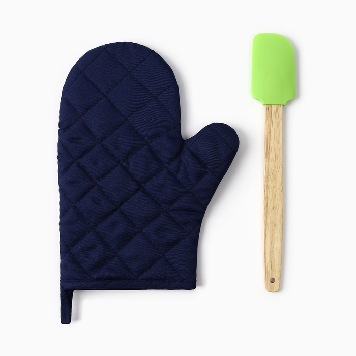 Набор подарочный Доляна "Веселья": варежка-прихватка, лопатка силикон