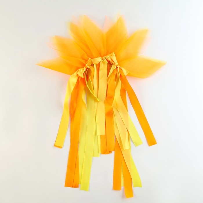 Карнавальный ободок &laquo;Лучистое солнце&raquo;, цвет жёлто-оранжевый