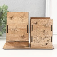 Органайзер настольный "Бабочки" 18х12,5х9 см (набор 9 деталей) Органайзер настольный "Бабочки" 18х12,5х9 см (набор 9 деталей)