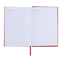 Ежедневник недатированный А5, 160 листов ESCALADA, твердая обложка из искусственной кожи, блинтовое тиснение, ляссе, блок 70г/м2, красный