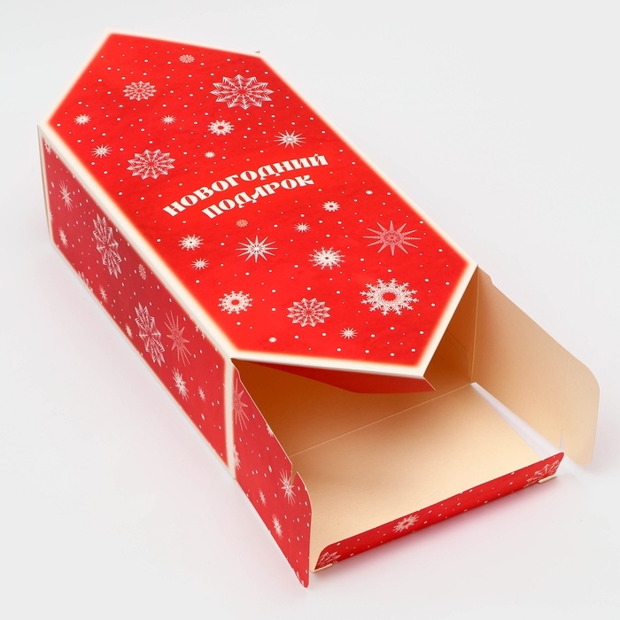 Новый год. Подарочная коробка - конфета новогодняя складная &laquo;Новогодний подарко&raquo;, 18 х 28 х 10 см.