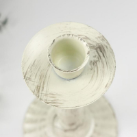 Подсвечник металл на 1 свечу "Прованс" белый состаренный 21х11,5х11,5 см Подсвечник металл на 1 свечу "Прованс" белый состаренный 21х11,5х11,5 см