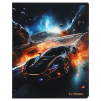 Тетрадь 48 листов в клетку на скрепке "Космические тачки", обложка мелованный картон, твин-лак, УФ-лак, блок офсет, МИКС Тетрадь 48 листов в клетку на скрепке "Космические тачки", обложка мелованный картон, твин-лак, УФ-лак, блок офсет, МИКС