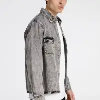 Куртка джинсовая O3, серая, размер M/L