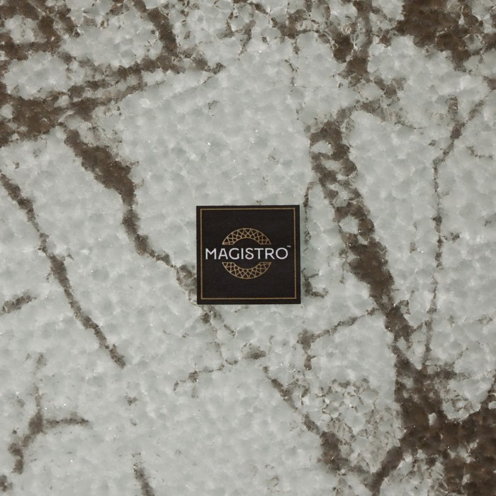 Блюдо стеклянное сервировочное Magistro &laquo;Мрамор&raquo;, 25,5&times;13,5&times;2 см, цвет белый