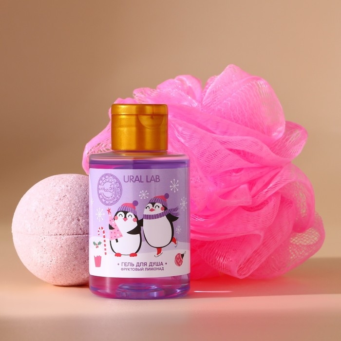 Новый Год. Подарочный набор косметики, гель для душа 100 мл, бомбочка для ванны 130 г, мочалка для тела Новый Год. Подарочный набор косметики, гель для душа 100 мл, бомбочка для ванны 130 г, мочалка для тела