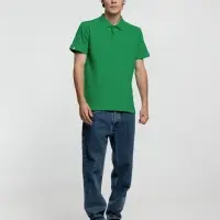 Рубашка поло мужская Virma Premium, зеленая, размер L