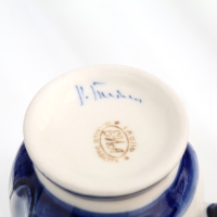 Кружка "Кофейная", высота 9 см, объём 160 мл, гжель