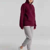 Толстовка с капюшоном унисекс King, бордовая, размер XS