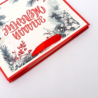 Пакет подарочный новогодний бумажный, "Загадай желание", 24 х 20 х 11 см. Пакет подарочный новогодний бумажный, "Загадай желание", 24 х 20 х 11 см.