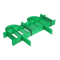 Ограждение декоративное, 40 &times; 310 см, 5 секций, пластик, зелёное