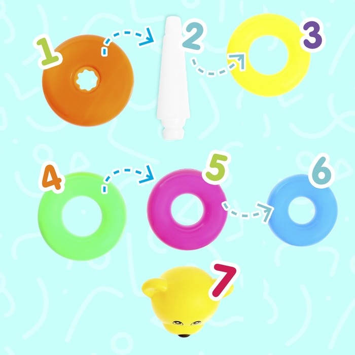 Пирамидка &laquo;Мишка&raquo;, 5 колец