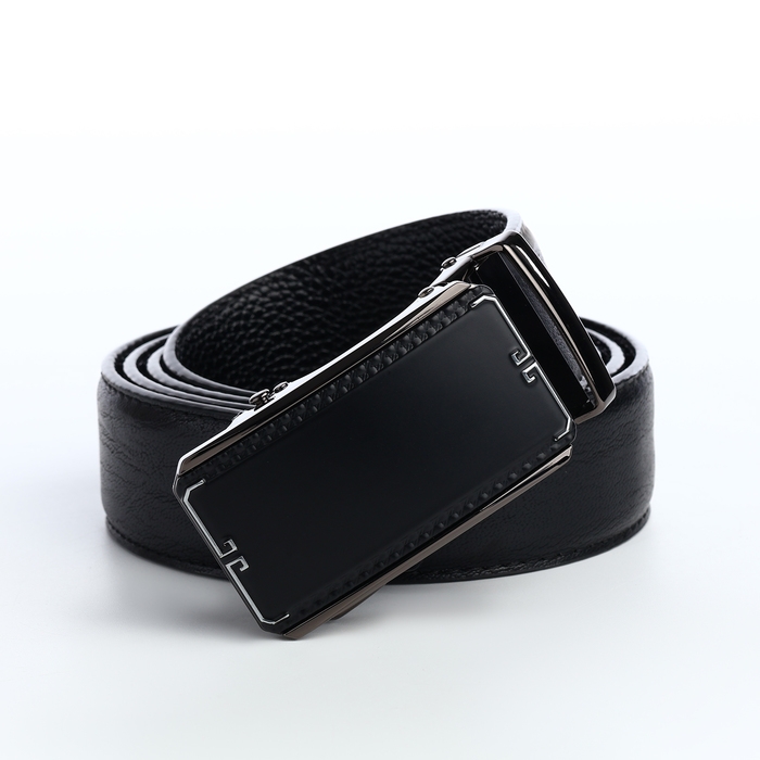 Ремень мужской, ширина 3,6 см, винт, пряжка автомат, цвет чёрный Ремень мужской, ширина 3,6 см, винт, пряжка автомат, цвет чёрный