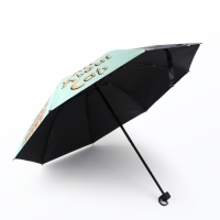 Зонт механический &laquo;Коты&raquo;, эпонж, 4 сложения, 8 спиц, R = 49/55 см, D = 110 см, цвет МИКС