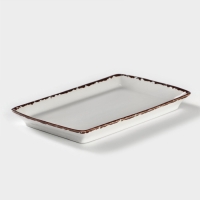 Блюдо фарфоровое Antica perla, 12&times;20,5 см