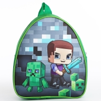 Рюкзак детский для мальчика &laquo;Пиксельный мир&raquo;, 23х20,5 см см, отдел на молнии, цвет красный