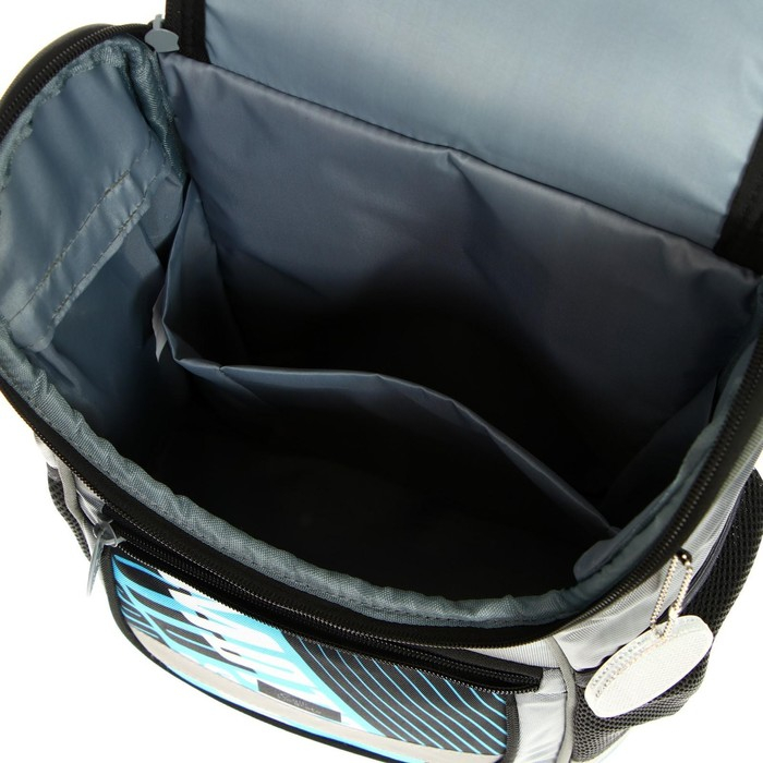 Ранец школьный Стандарт, 36 х 26 х 16 см, + мешок для обуви 40 х 32 см, Сalligrata П "Мото", серый