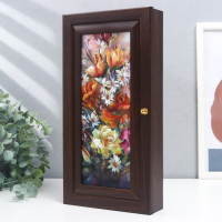 Ключница  "Цветочная композиция" венге 16х31 см МИКС