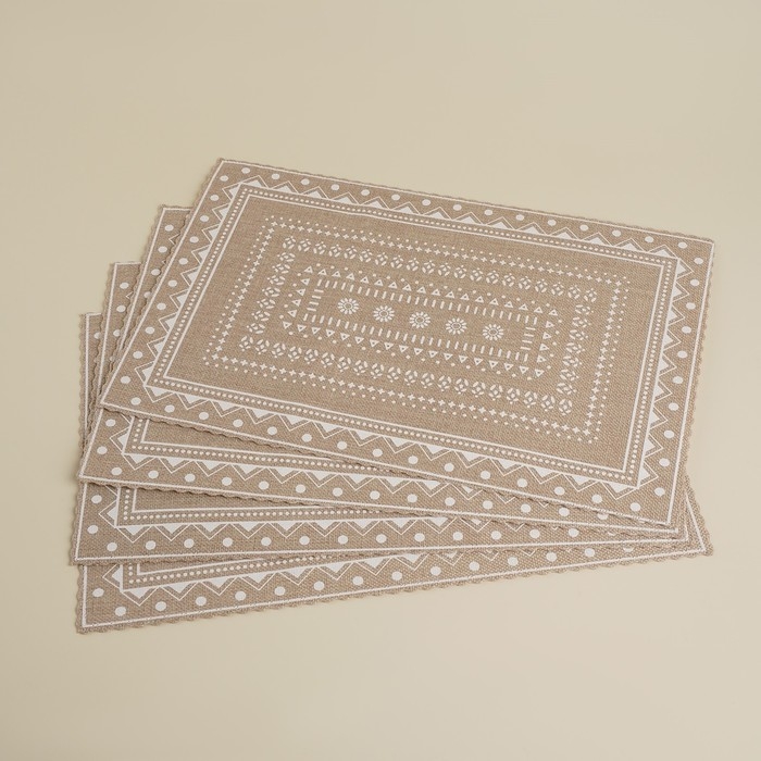 Набор салфеток сервировочных SL Home, 4 шт, 44&times;29 см, цвет бежевый