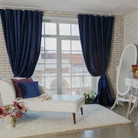 Штора портьерная "Этель" 265*270 см Ренессанс Голубой океан ,100% п/э Штора портьерная "Этель" 265*270 см Ренессанс Голубой океан ,100% п/э