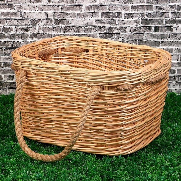 Корзина &laquo;Хозяйственная&raquo;, с ручками, 34/43&times;24/32&times;21 см, ручное плетение, лоза